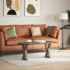 vidaXL Couchtischbeine 2 Stk. Naturstahl 38x(42-43,3) cm Stahl