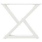 vidaXL Couchtischbeine 2 Stk. Weiß 50x(42-43,3) cm Stahl