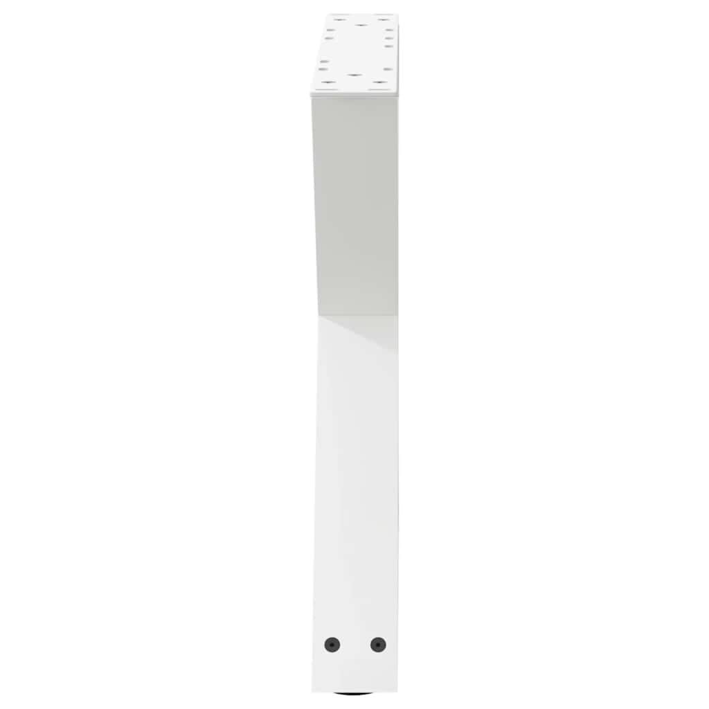 vidaXL Couchtischbeine 2 Stk. Weiß 50x(42-43,3) cm Stahl