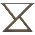 vidaXL Couchtischbeine 2 Stk. Naturstahl 50x(42-43,3) cm Stahl