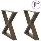 vidaXL Couchtischbeine 2 Stk. Naturstahl 60x(42-43,3) cm Stahl
