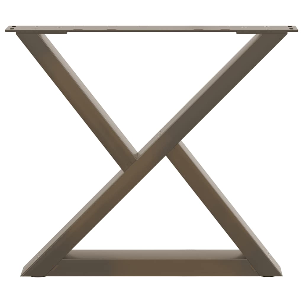 vidaXL Couchtischbeine 2 Stk. Naturstahl 60x(42-43,3) cm Stahl