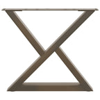 vidaXL Couchtischbeine 2 Stk. Naturstahl 60x(42-43,3) cm Stahl