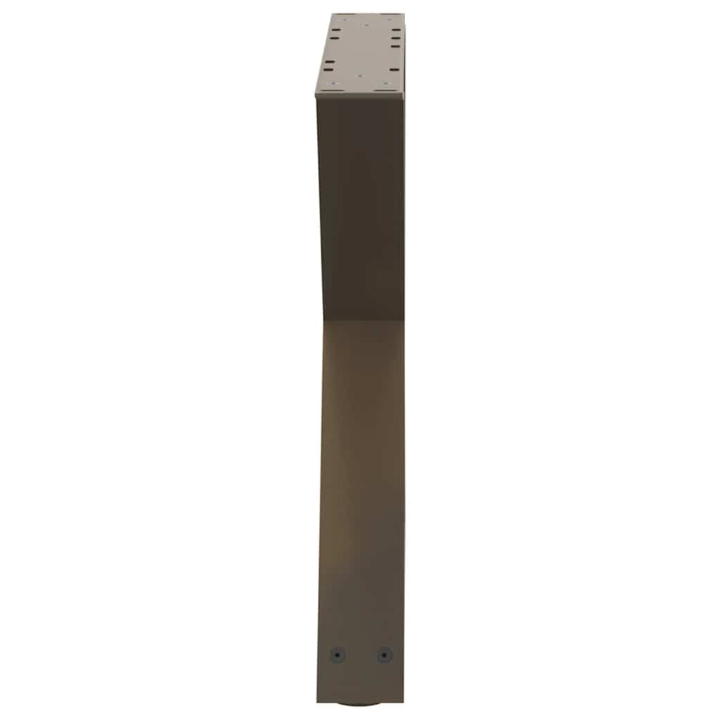 vidaXL Couchtischbeine 2 Stk. Naturstahl 60x(42-43,3) cm Stahl
