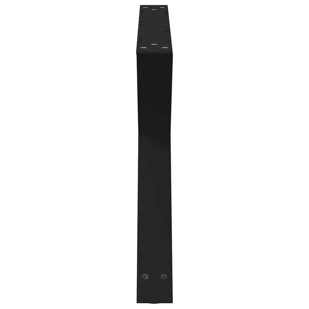 vidaXL Couchtischbeine 2 Stk. Schwarz 70x(42-43,3) cm Stahl