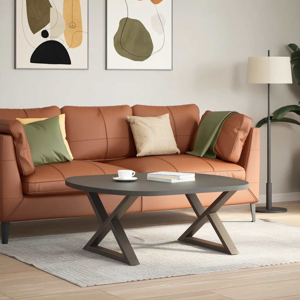 vidaXL Couchtischbeine 2 Stk. Naturstahl 70x(42-43,3) cm Stahl