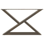 vidaXL Couchtischbeine 2 Stk. Naturstahl 70x(42-43,3) cm Stahl