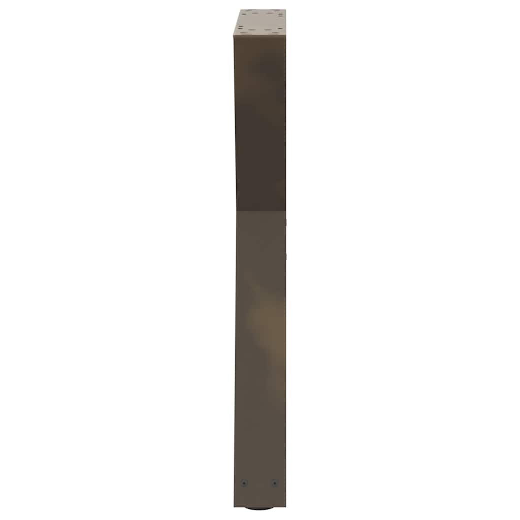 vidaXL Esstisch Beine 2 Stück Naturstahl 60x(72-73,3) cm Stahl