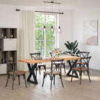 vidaXL Esstisch Beine 2 Stück Schwarz 70x(72-73,3) cm Stahl