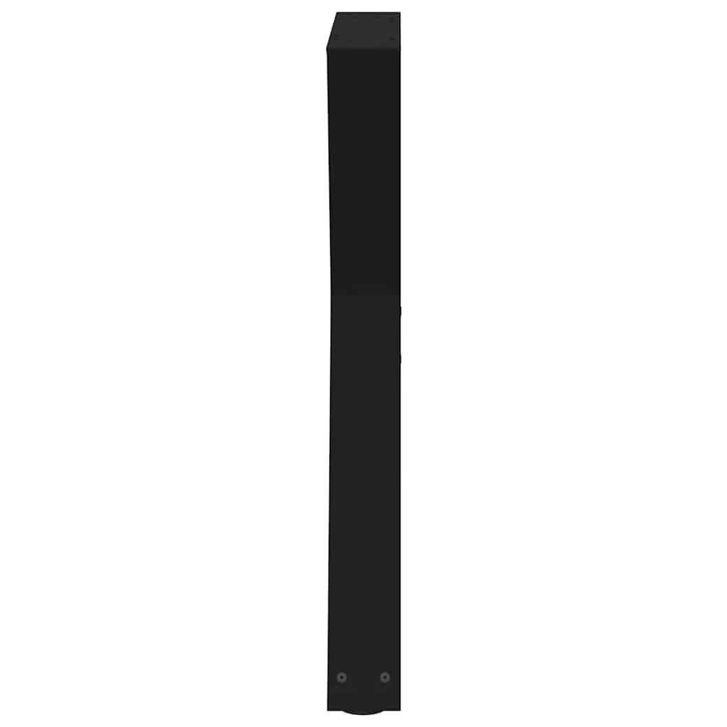 vidaXL Esstischbeine 2 Stück Schwarz 80x(72-73,3) cm Stahl