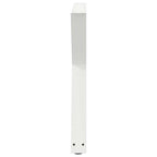 vidaXL Esstisch Beine 2 Stück Weiß 80x(72-73,3) cm Stahl
