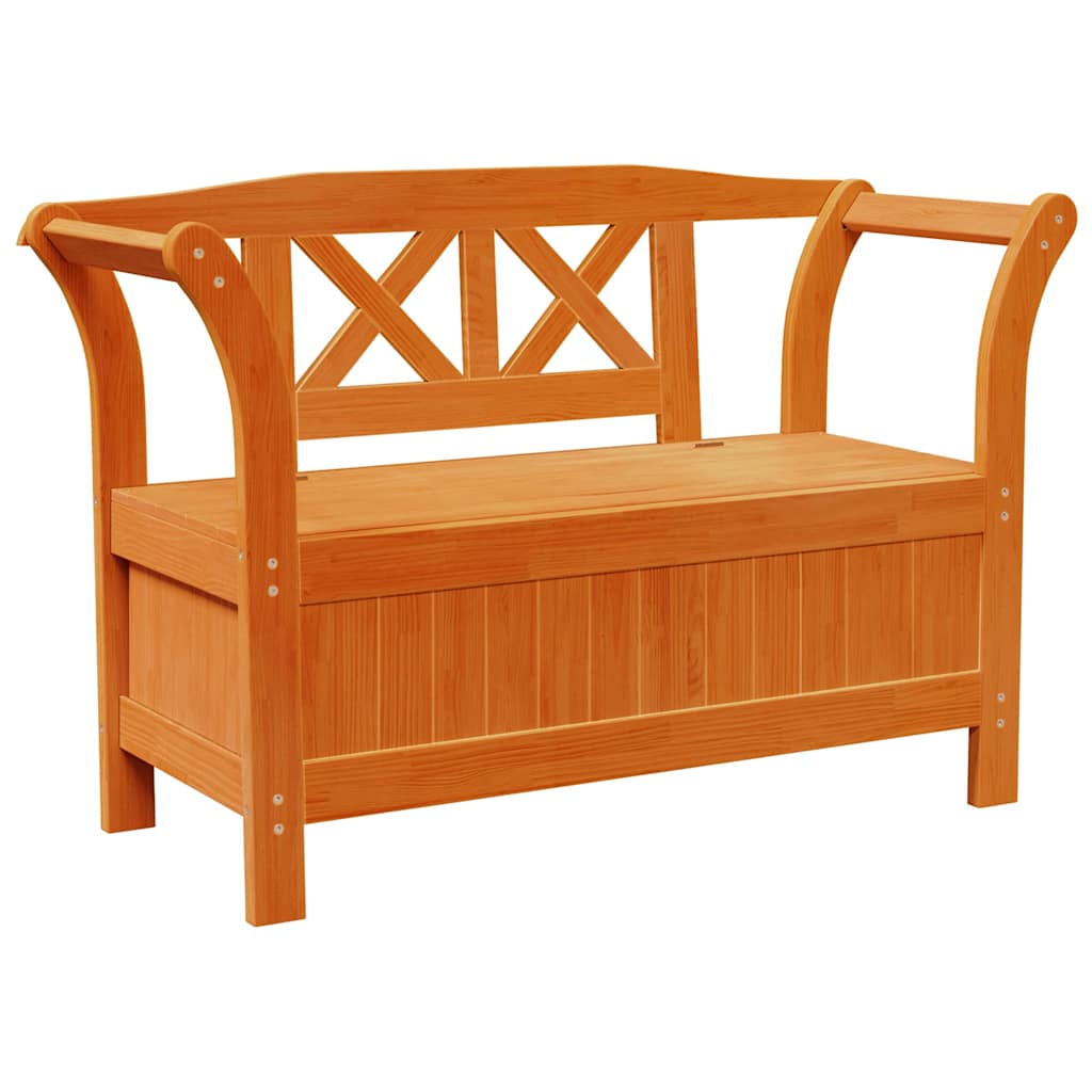 vidaXL Bank Outdoor Braun 119 x 44 x 76 cm Massives Kiefernholz