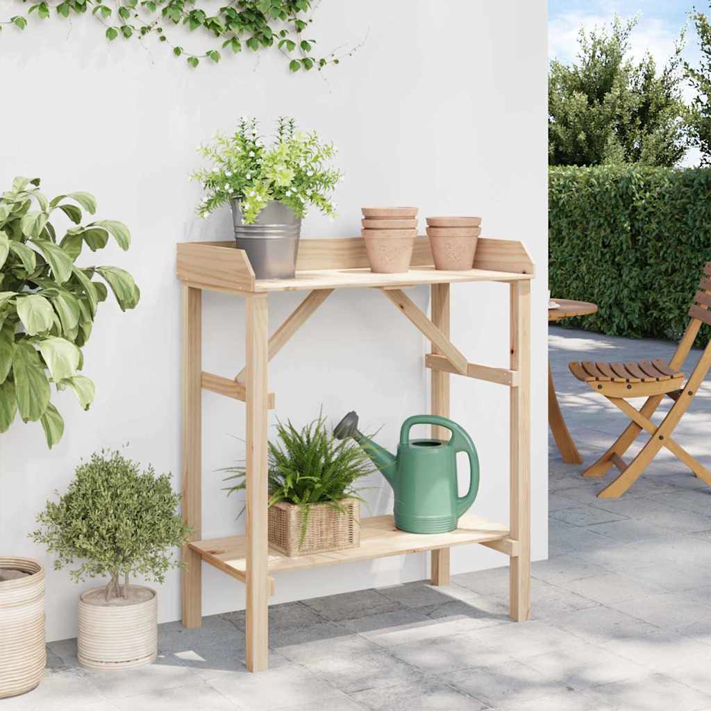 vidaXL Pflanztisch Natur 75 x 40 x 90 cm Massives Kiefernholz