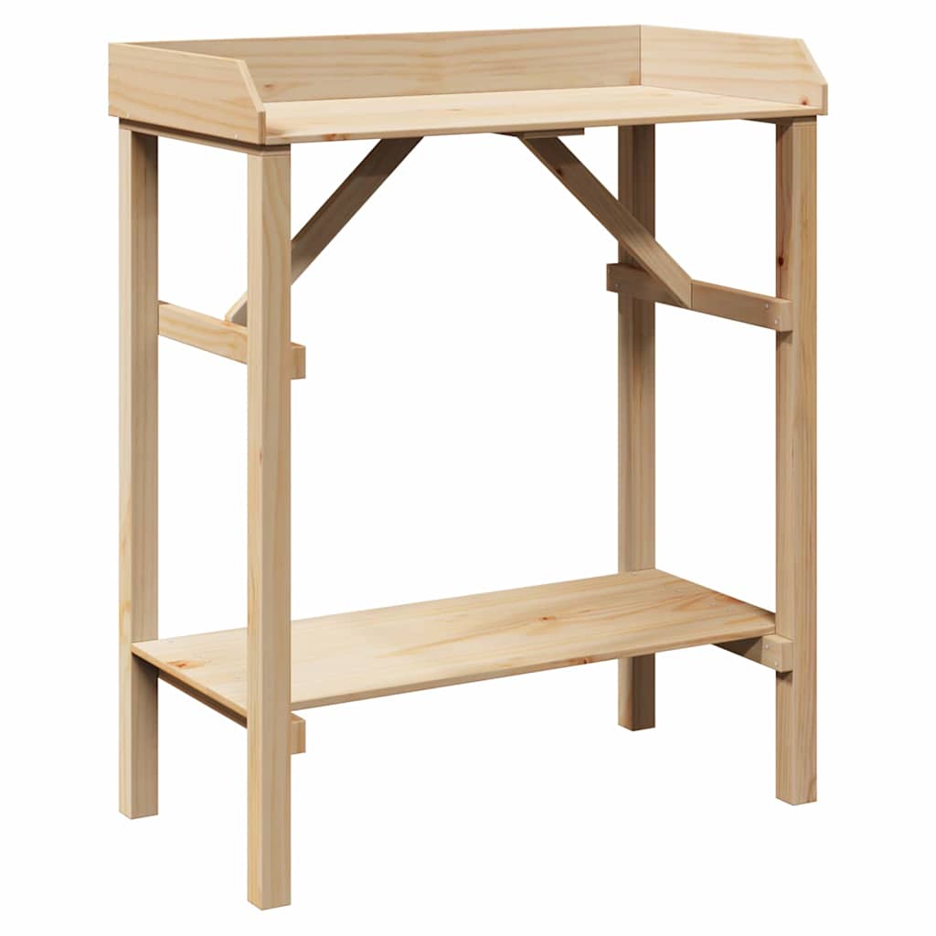 vidaXL Pflanztisch Natur 75 x 40 x 90 cm Massives Kiefernholz