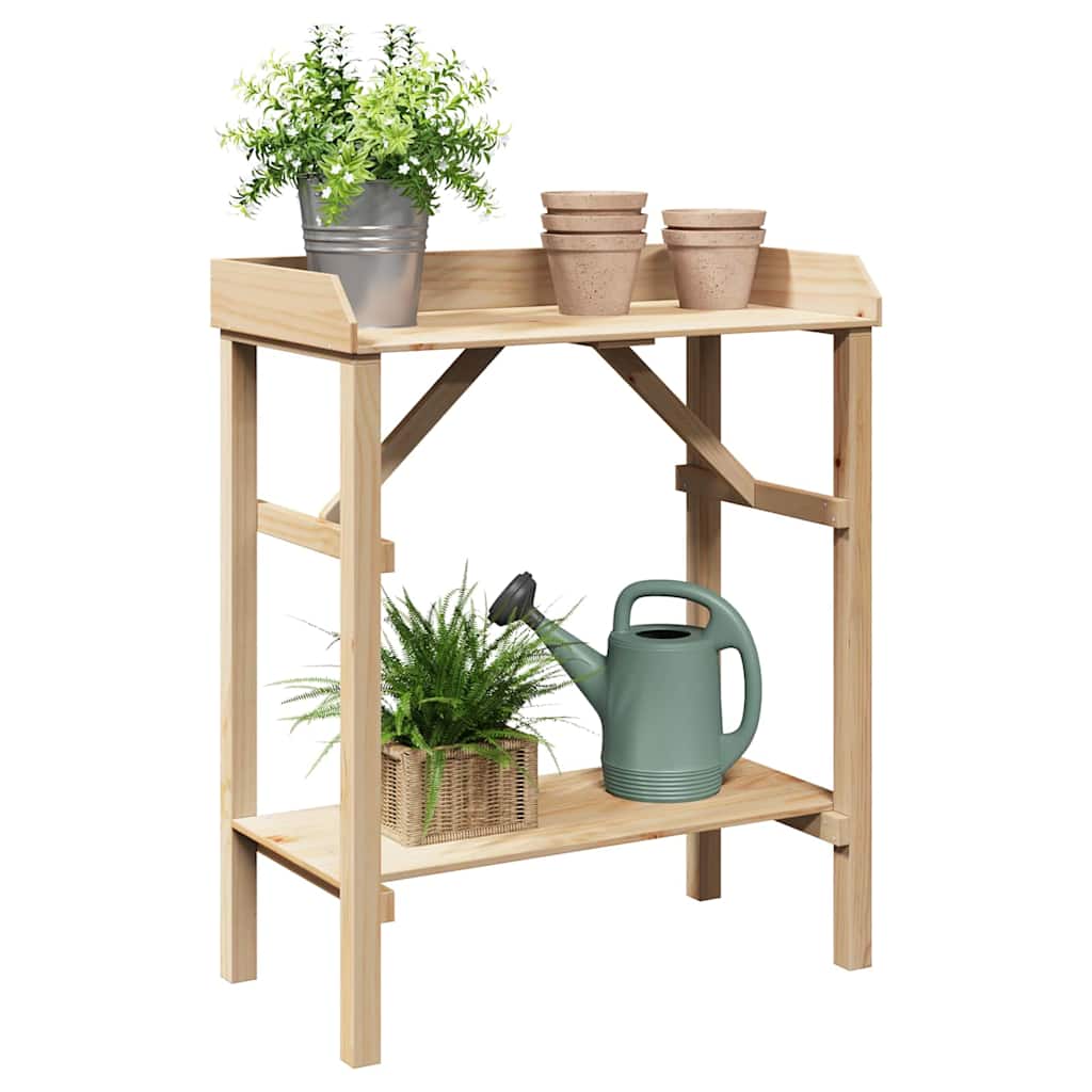 vidaXL Pflanztisch Natur 75 x 40 x 90 cm Massives Kiefernholz