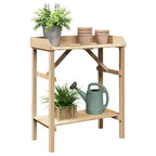 vidaXL Pflanztisch Natur 75 x 40 x 90 cm Massives Kiefernholz