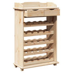 vidaXL Weinregal Natur 58 x 28 x 90 cm Massives Kiefernholz