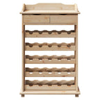 vidaXL Weinregal Natur 58 x 28 x 90 cm Massives Kiefernholz