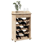 vidaXL Weinregal Natur 58 x 28 x 90 cm Massives Kiefernholz