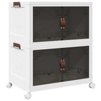 vidaXL Aufbewahrungsbox mit Rädern Stapelbar 2-stöckig 75 L 64x40x76cm
