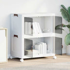 vidaXL Aufbewahrungsbox mit Rädern Stapelbar 2-stöckig 75 L 64x40x76cm