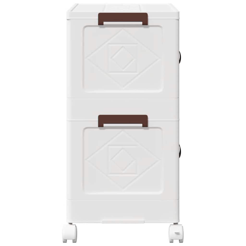 vidaXL Aufbewahrungsbox mit Rädern Stapelbar 2-stöckig 75 L 64x40x76cm