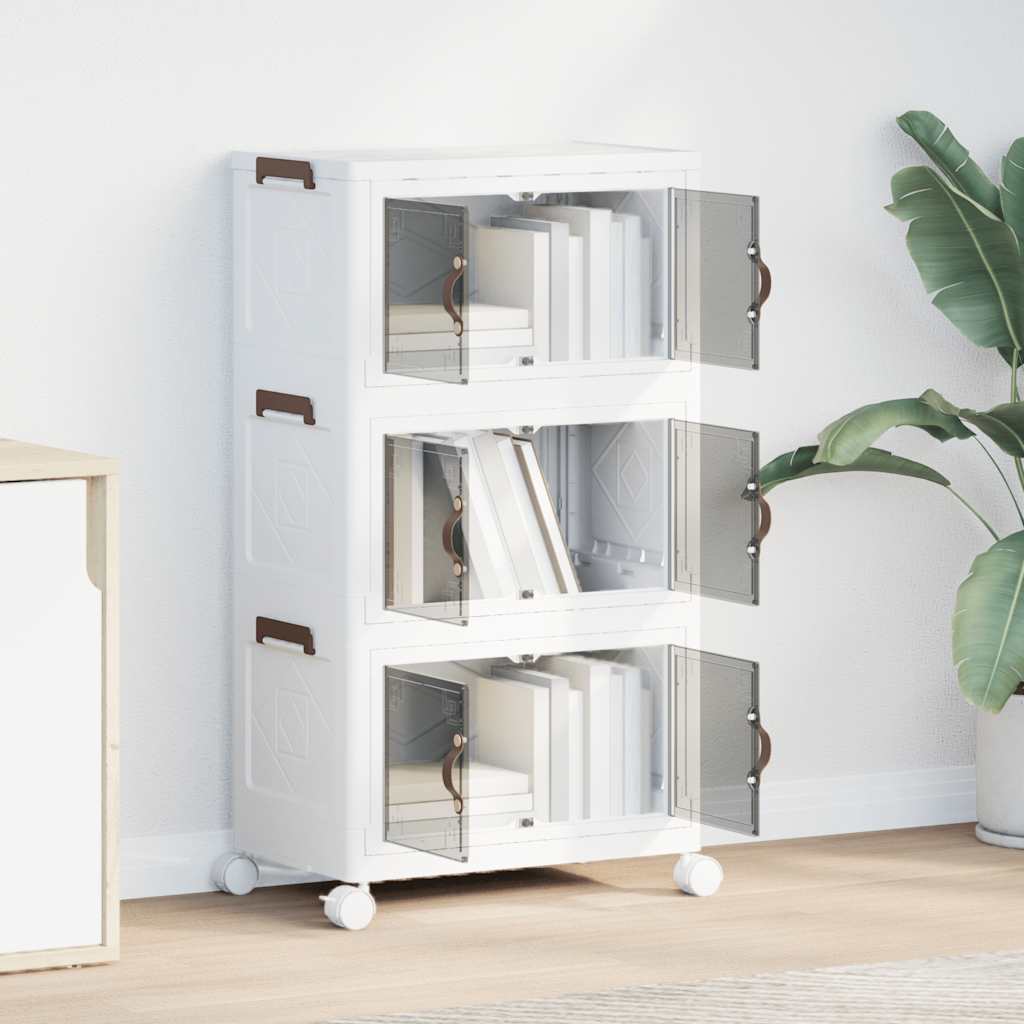 vidaXL Aufbewahrungsbox mit Rädern Stapelbar 3-stöckig 28 L