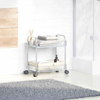 vidaXL Aufbewahrungswagen 2 Etagen Transparent 37x28x43,5 cm Acryl