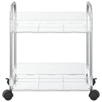 vidaXL Aufbewahrungswagen 2 Etagen Transparent 37x28x43,5 cm Acryl