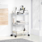 vidaXL Aufbewahrungswagen 3 Etagen Transparent 37x28x68 cm Acryl