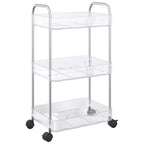 vidaXL Aufbewahrungswagen 3 Etagen Transparent 37x28x68 cm Acryl