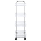 vidaXL Aufbewahrungswagen 4 Etagen Transparent 37x28x95 cm Acryl