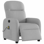 vidaXL Massagesessel Elektrisch Wolkengrau Stoff