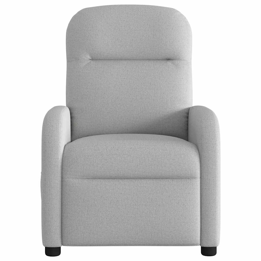 vidaXL Massagesessel Elektrisch Wolkengrau Stoff