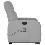 vidaXL Massagesessel mit Aufstehhilfe Wolkengrau Stoff