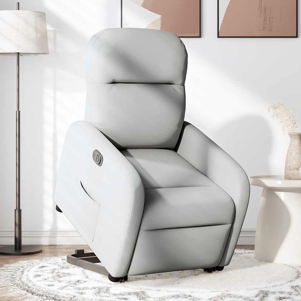 vidaXL Relaxsessel mit Aufstehhilfe Elektrisch Wolkengrau Stoff