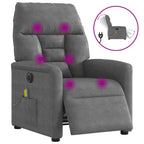 vidaXL Massagesessel Elektrisch Dunkelgrau Mikrofasergewebe
