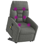 vidaXL Massagesessel Aufstehhilfe Elektrisch Dunkelgrau