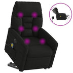 vidaXL Massagesessel Aufstehhilfe Elektrisch Schwarz Mikrofasergewebe