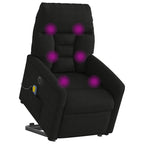 vidaXL Massagesessel Aufstehhilfe Elektrisch Schwarz Mikrofasergewebe