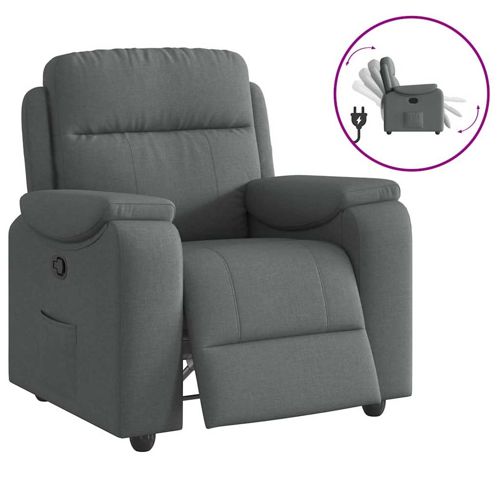 vidaXL Relaxsessel, Stoff, Dunkelgrau