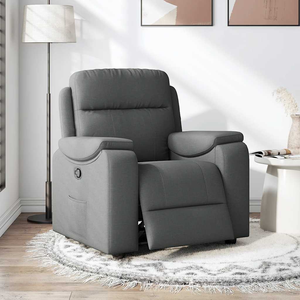 vidaXL Relaxsessel, Stoff, Dunkelgrau