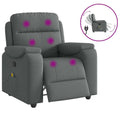vidaXL Massage-Relaxsessel, Stoff, Dunkelgrau