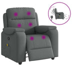 vidaXL Massage-Relaxsessel, Stoff, Dunkelgrau