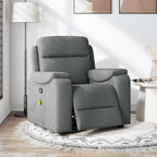 vidaXL Massage-Relaxsessel, Stoff, Dunkelgrau