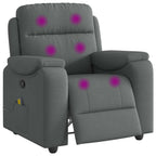 vidaXL Massage-Relaxsessel, Stoff, Dunkelgrau