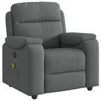 vidaXL Massage-Relaxsessel, Stoff, Dunkelgrau
