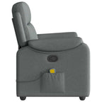 vidaXL Massage-Relaxsessel, Stoff, Dunkelgrau