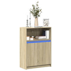 vidaXL Sideboard mit LED Sonoma-Eiche 72x34x100 cm Holzwerkstoff