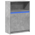 vidaXL Sideboard mit LED Betongrau 72x34x100 cm Holzwerkstoff